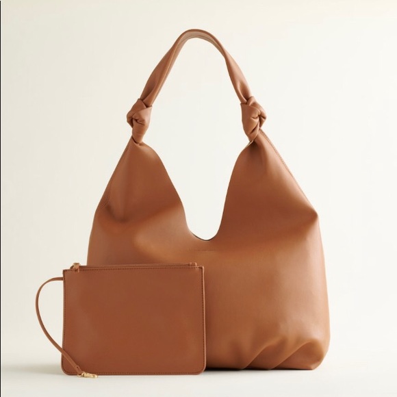 Elizabeth and James Handbags - Elizabeth & James Knotted Soft Hobo Bag (Saddle)